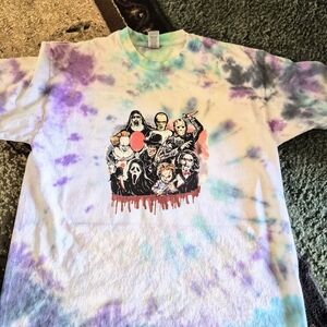 Tie-Dye Horror Character T-Shirt
